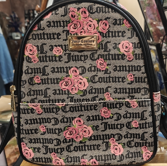 Juicy Couture Pink Bloom Mini Backpack Purse EUC - Picture 3 of 8